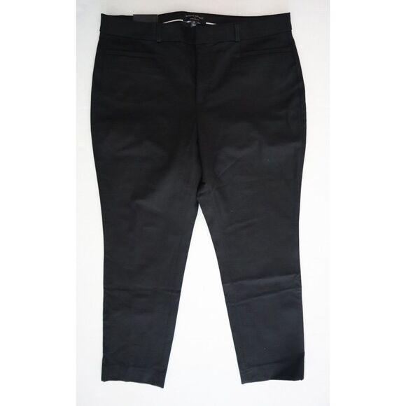 Banana Republic Women's Sz 14 Black Sloan Curvy Slim Fit Mid Rise Ankle Pants - Picture 1 of 9
